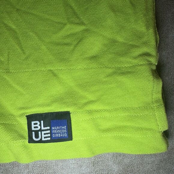 VINTAGE Marithe Francois Girgbaud Shirt Mens 3X Green Embroidered Logo - Picture 2 of 6